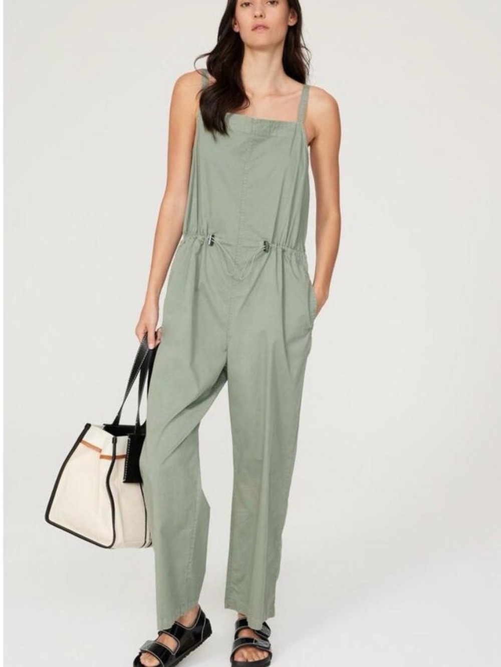 pistola Sage Green Relaxed Utility Jumpsuit